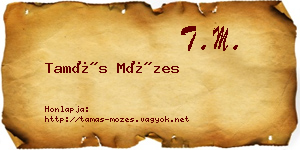 Tamás Mózes névjegykártya