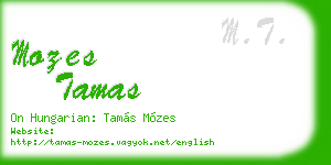 mozes tamas business card