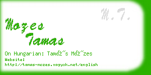 mozes tamas business card